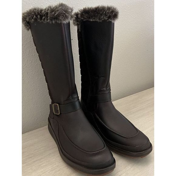 Merrell Women Sz 7 Espresso Tremblant Ezra Tall Waterproof Ice Boots $240 - Picture 4 of 12